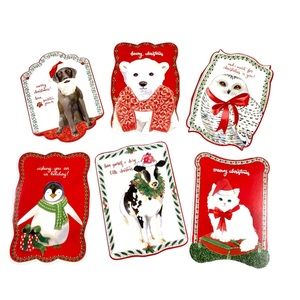 Molly & Rex Christmas Pets Die-Cut Holiday Cards (62051), 24 ct